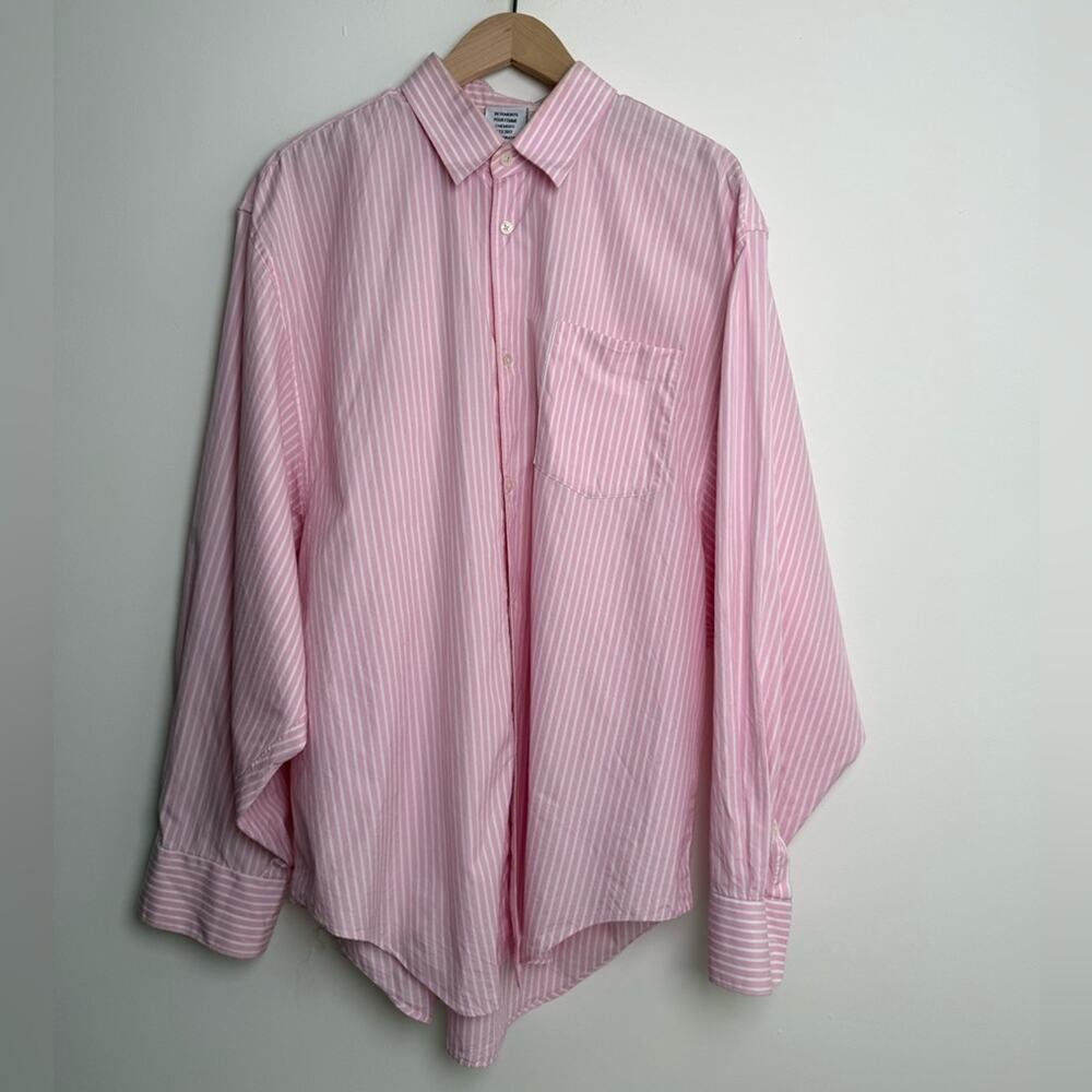 Vetements Light Pink Striped Button Down Shirt